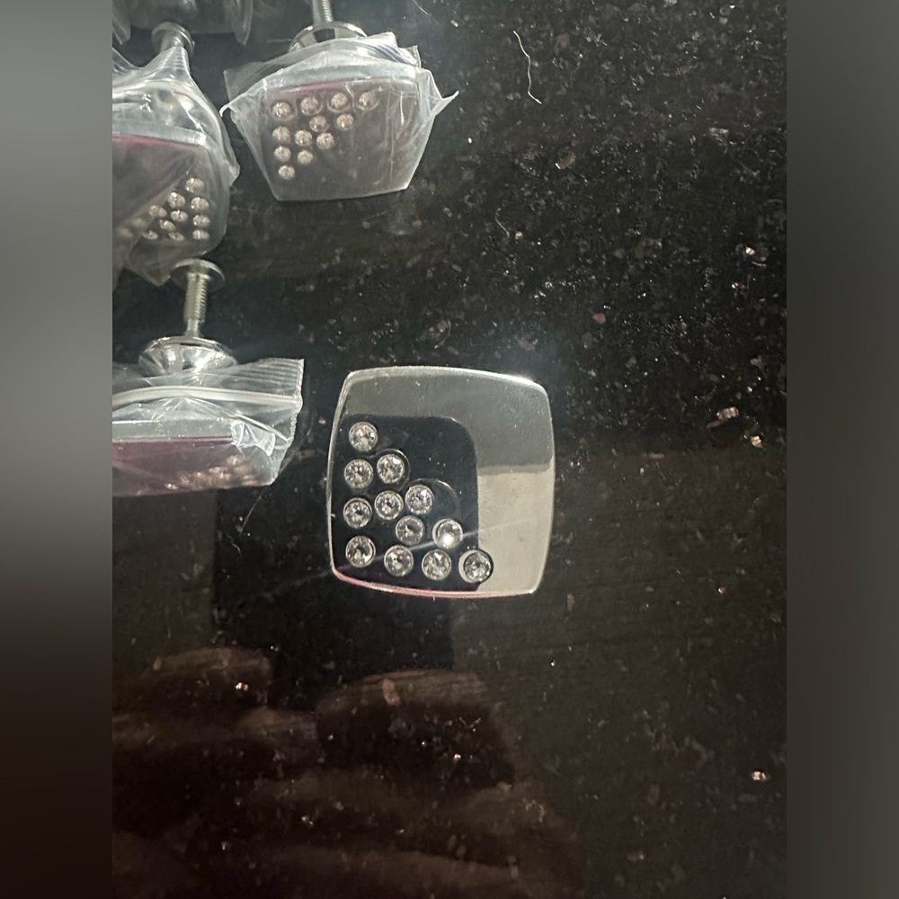 Swarovski Crystal Chrome Cabinet Knobs